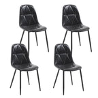 Dining Chairs Set of 4 with Metal Legs and High Back