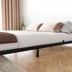 Bed Frame No Box Spring Needed, Heavy Duty Queen Platform Metal Bed Frame with Metal Slats