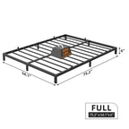 Bed Frame No Box Spring Needed, Heavy Duty Queen Platform Metal Bed Frame with Metal Slats