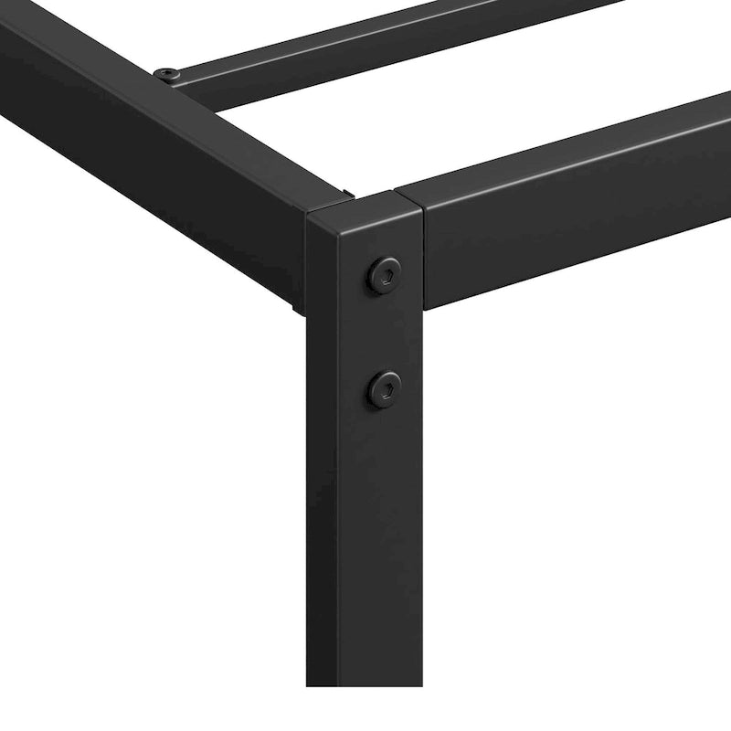 Bed Frame No Box Spring Needed, Heavy Duty Queen Platform Metal Bed Frame with Metal Slats
