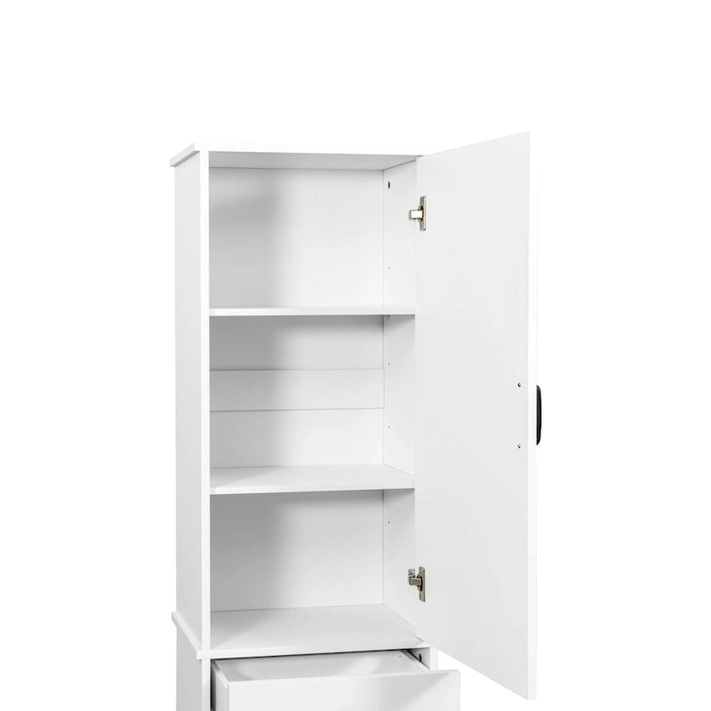 Laundry Cabinet With Doors And 1 Drawer,Tilt-Out Laundr Hamper,Adjustable Shelf, Linen Cabinet