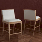 Linen Counter Stool (Set of 2) - 19Wx22Dx36H