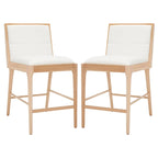 Linen Counter Stool (Set of 2) - 19Wx22Dx36H