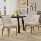 Camas Fabric Upholstered Wood Dining Chairs (Set of 2) by 