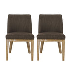 Fabric Upholstered Wood Dining Chairs (Set of 2)