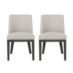 Fabric Upholstered Wood Dining Chairs (Set of 2)
