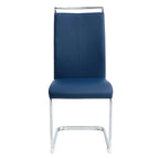 Dining Chair with C-shaped Chrome Metal Legs(Set of 4)