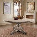 Benchwright Round Antique Grey Oak Dining Table by 