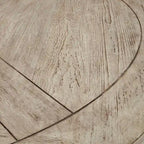 Round Antique Grey Oak Dining Table