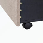 Queen Size Storage Bed Linen Upholstered Platform Bed with 3 Drawers