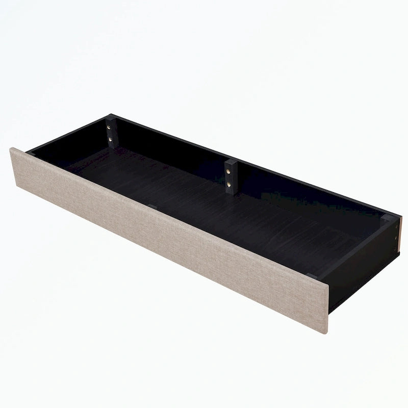Queen Size Storage Bed Linen Upholstered Platform Bed with 3 Drawers