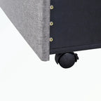 Queen Size Storage Bed Linen Upholstered Platform Bed with 3 Drawers