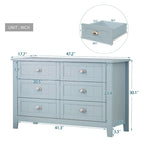 Modern Drawer Dresser for Bedroom,Chest of Dressers with Solid Wood Frame Retro Buffet Sideboard with Shell Handle