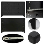 Modern Drawer Dresser for Bedroom,Chest of Dressers with Solid Wood Frame Retro Buffet Sideboard with Shell Handle