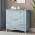 Modern Drawer Dresser for Bedroom,Chest of Dressers with Solid Wood Frame Retro Buffet Sideboard with Shell Handle
