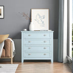 Modern Drawer Dresser for Bedroom,Chest of Dressers with Solid Wood Frame Retro Buffet Sideboard with Shell Handle