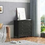Modern Drawer Dresser for Bedroom,Chest of Dressers with Solid Wood Frame Retro Buffet Sideboard with Shell Handle