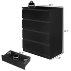 Modern Wood Dresser for Bedroom with 4 Drawers