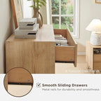Mid-Century Modern 5 Drawer Dresser, Wood Chest of Drawers