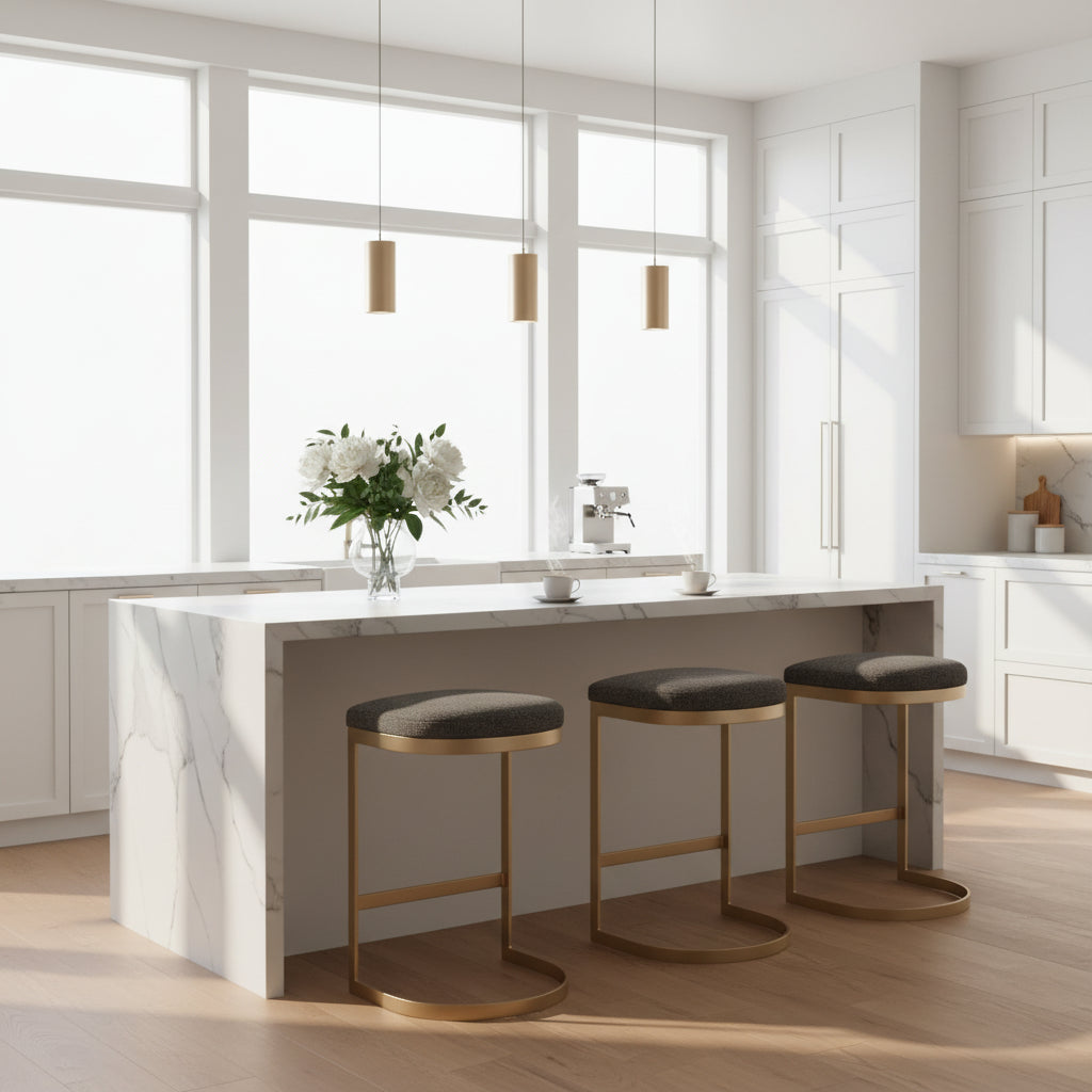  Marc Charcoal/ Antique Gold Counter Stool