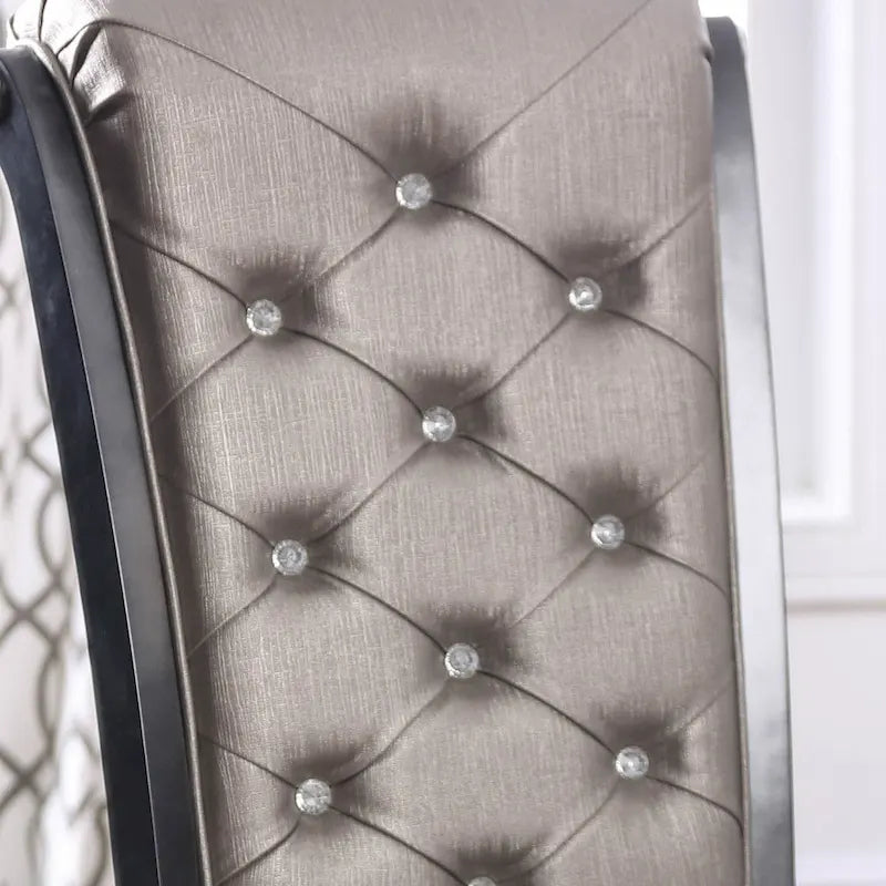 Grey Faux Leather Dining Chairs (Set of 2)