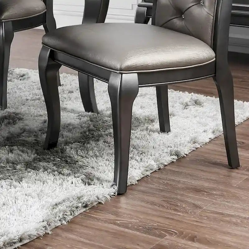 Grey Faux Leather Dining Chairs (Set of 2)