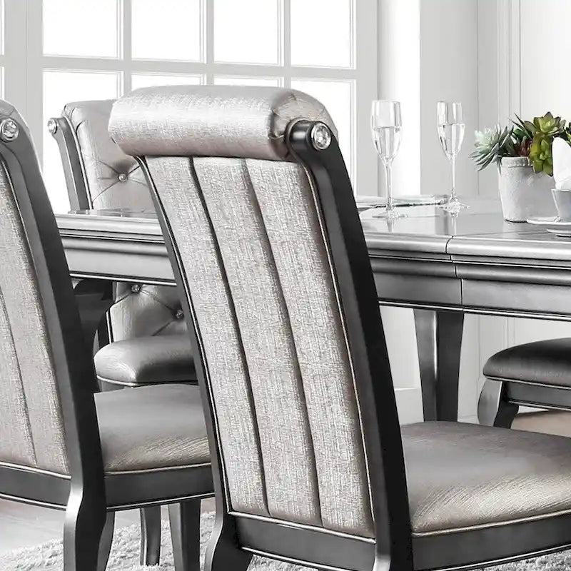 Grey Faux Leather Dining Chairs (Set of 2)