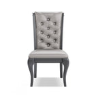 Grey Faux Leather Dining Chairs (Set of 2)