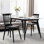 Farmhouse Windsor Dining Chairs with Spindle Back - 33.3H x 17.4W x 19.7D