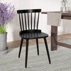 Farmhouse Dining Chairs with Spindle Back - 33.3H x 17.4W x 19.7D