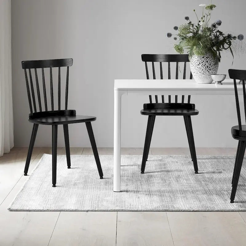 Farmhouse Dining Chairs with Spindle Back - 33.3H x 17.4W x 19.7D