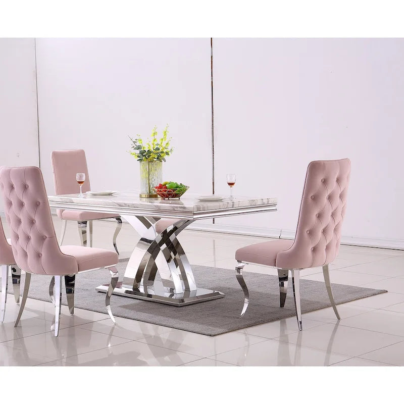 Black Dining Room Table with Polished Gold Metal Legs