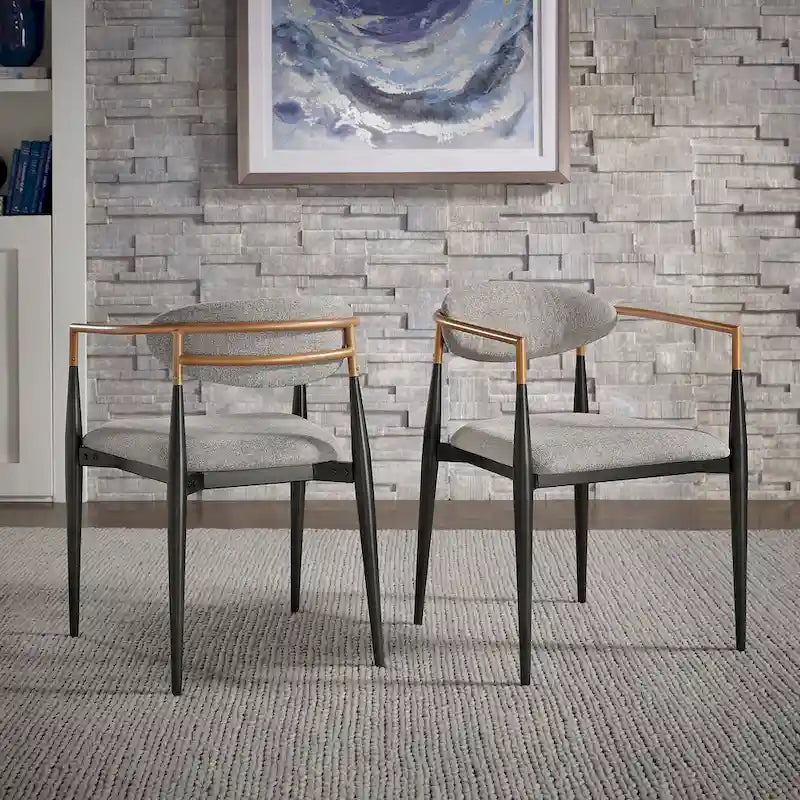 Decatur Mid-century Dining Chair with Two-tone Copper & Black Finish (Set of 2) by 