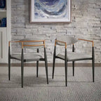Decatur Mid-century Dining Chair with Two-tone Copper & Black Finish (Set of 2) by 