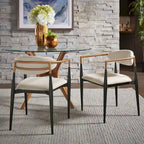 Mid-century Dining Chair with Two-tone Copper & Black Finish (Set of 2)