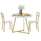 Kitchen Round Dining Table Set with 2 Chairs