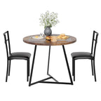 Kitchen Round Dining Table Set with 2 Chairs