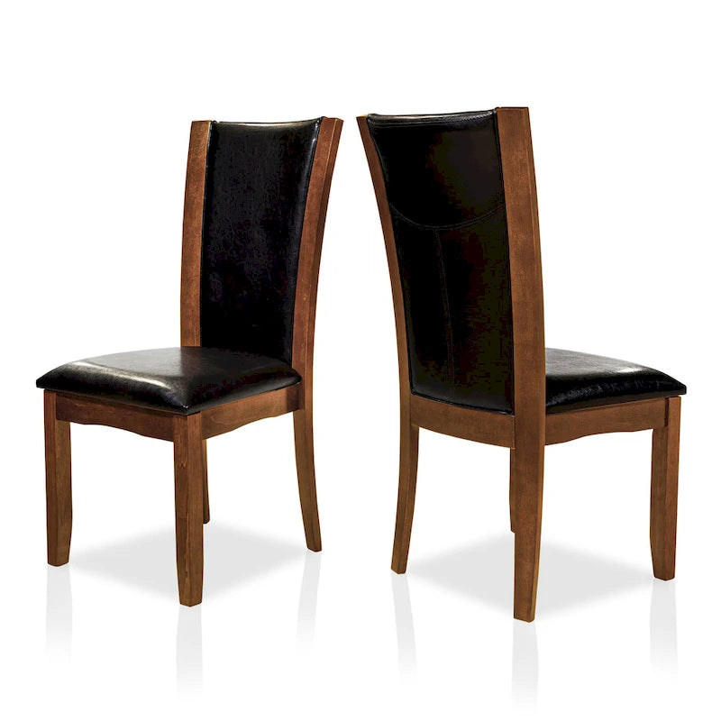 Contemporary Faux Leather Upholstered Dining Chairs by  (Set of 2)