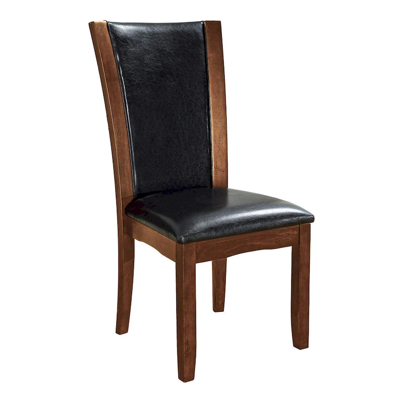 Contemporary Faux Leather Upholstered Dining Chairs by  (Set of 2)