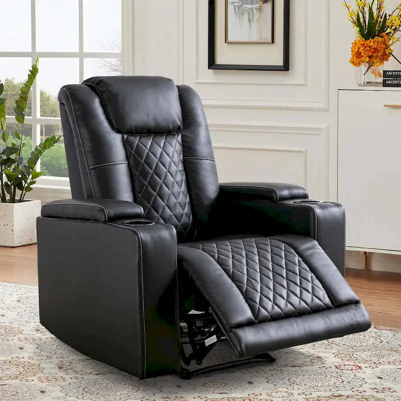 Electric Power Theater Recliner Chair with USB Ports and Cup Holders