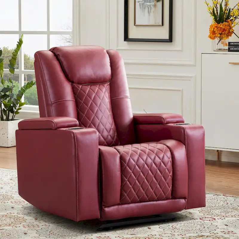 Electric Power Theater Recliner Chair with USB Ports and Cup Holders