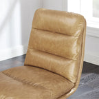 Mid-Century Modern Genuine Leather Home Office Desk Chair