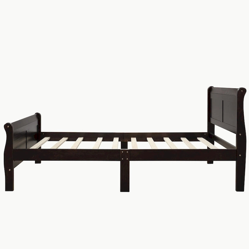 Full Queen Twin Size Wood Platform Bed