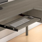 60W L Shaped Desk with Drawers and Storage