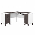 60W L Shaped Desk with Drawers and Storage