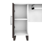 60W L Shaped Desk with Drawers and Storage
