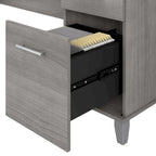 60W L Shaped Desk with Drawers and Storage