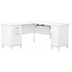60W L Shaped Desk with Drawers and Storage