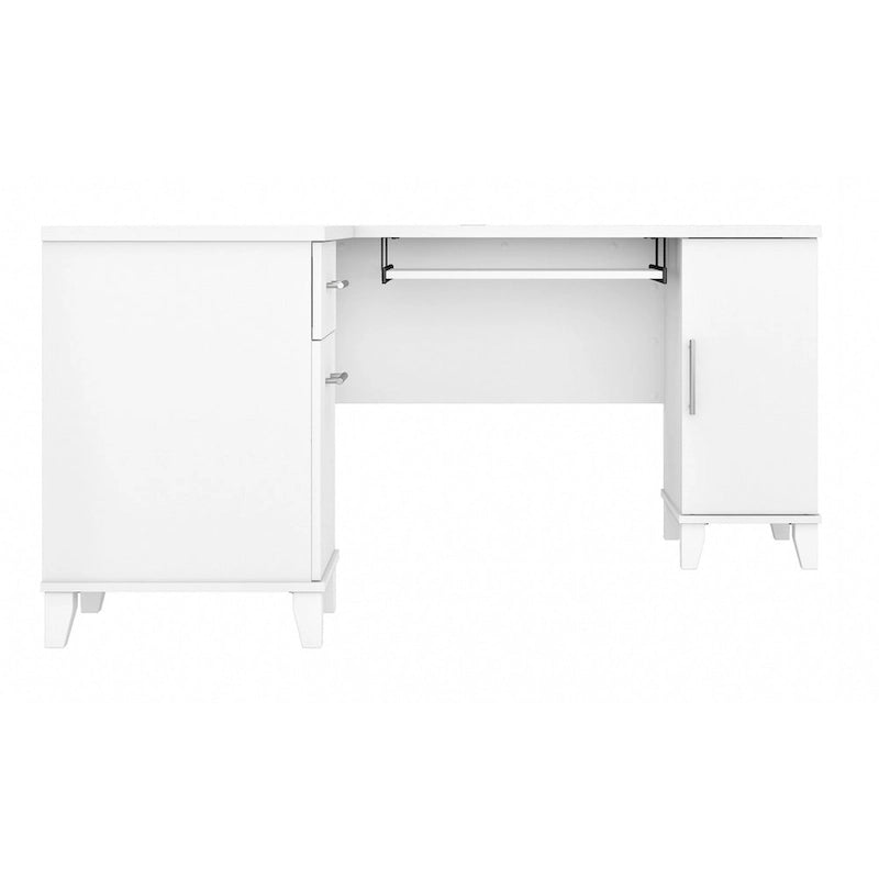 60W L Shaped Desk with Drawers and Storage