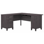 60W L Shaped Desk with Drawers and Storage